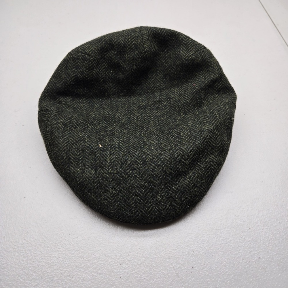 Man Of Aran Unisex Flat Cap Green Newsboy Pre-Curved Woollen Ireland